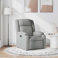 Fauteuil verstelbaar stof lichtgrijs