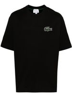 Lacoste t-shirt en coton à patch logo - Noir - thumbnail