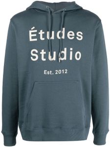 Etudes hoodie Studio à logo imprimé - Bleu