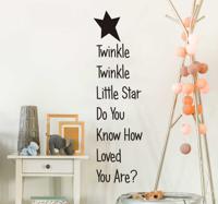 Muurtekst babykamer twinkle twinkle - thumbnail