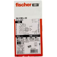 Fischer 48264 schroefanker & muurplug 100 stuk(s) 30 mm - thumbnail