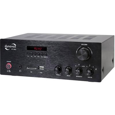 Dynavox VT-80 Stereoversterker 2 x 160 W Zwart Bluetooth, USB