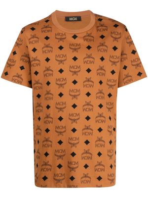 MCM t-shirt à motif monogrammé proéminent - Marron