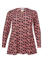 Yoek Tunic flare SYLVIE | Zwart | Maat 54/56