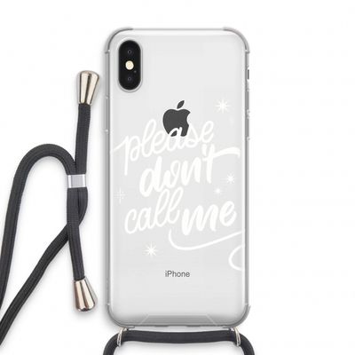 Don't call: iPhone XS Transparant Hoesje met koord