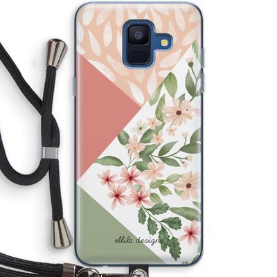 Sweet heaven geometrics: Samsung Galaxy A6 (2018) Transparant Hoesje met koord