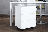 Moderne rolcontainer BIG DEAL 45cm wit hoogglans 3 lades - 16808 - thumbnail