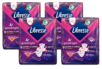 Libresse Ultra Goodnight Maandverband XL Multiverpakking