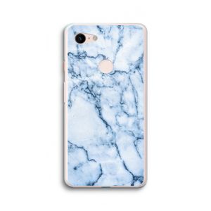 Blauw marmer: Google Pixel 3 XL Transparant Hoesje