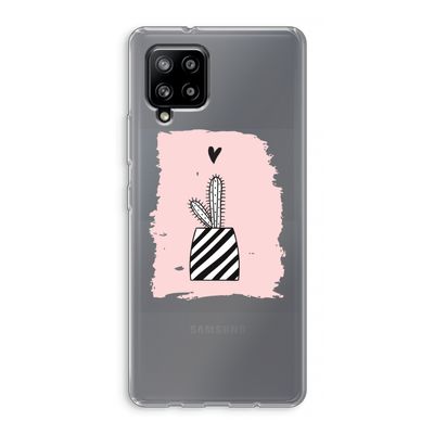 Zwart-wit cactus: Samsung Galaxy A42 5G Transparant Hoesje