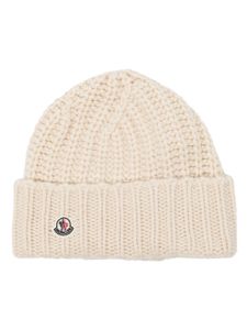 Moncler bonnet à logo imprimé - Blanc