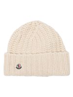 Moncler bonnet à logo imprimé - Blanc