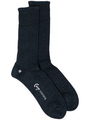 Suicoke chaussettes à logo imprimé - Bleu