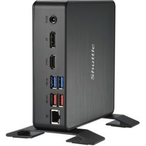 Shuttle XPC Nano PC NC40U5, Intel Core i5-1235U, 1x HDMI, 1x DP,1xUSB-C/DP, 6x USB3.2, 1x 2.5" bay, 2x M.2, 1x LAN, RAID, 24/7 permanent gebruik, incl. VESA & Stand