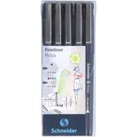 Fineliner Schneider Pictus assorti etui à 5 stuks