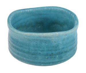 Turquoise Beker voor Japanse Theeceremonie - 350ml 10.7 x 6.8cm