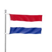 Vlaggenstok/vlaggenmast set - incl Nederlandse vlag - aluminium - 183 cm