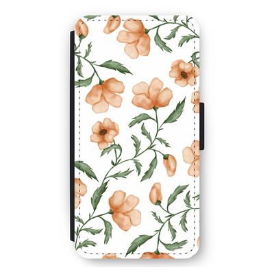 Peachy flowers: iPhone 11 Pro Max Flip Hoesje