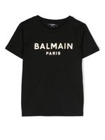 Balmain Kids t-shirt en coton à logo imprimé - Noir