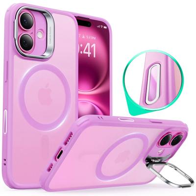 iPhone 16 Plus Classic Hybrid Magnetic Case (Camera Control, Stash Stand) - Frosted Pink