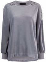 Alberta Ferretti sweat en velours - Gris Alberta Ferretti sweat en velours - Gris