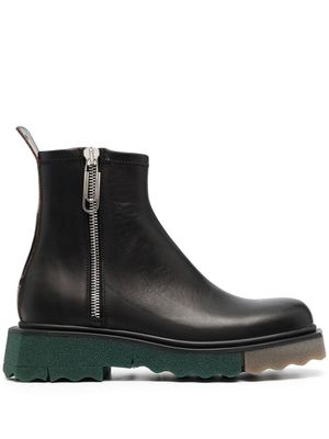 Off-White bottines à semelle à empiècements - Noir
