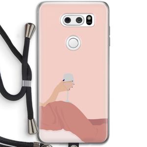 Wine: LG V30 Transparant Hoesje met koord