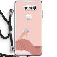 Wine: LG V30 Transparant Hoesje met koord