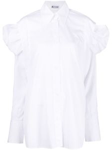 Maticevski chemise oversize à fronces - Blanc