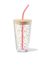 HEMA Mason Jar 410ml Bamboe Spikkel HEMA Mason Jar 410ml Bamboe Spikkel