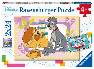 Ravensburger puzzel 2x24 stukjes de schattigste disney puppies