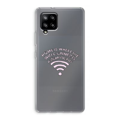 Home Is Where The Wifi Is: Samsung Galaxy A42 5G Transparant Hoesje