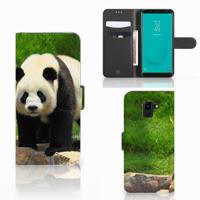 Samsung Galaxy J6 2018 | Telefoonhoesje | Met pasjeshouder | Panda