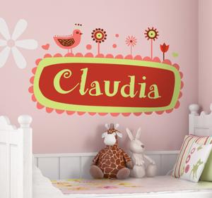 Sticker kind naam kinderkamer
