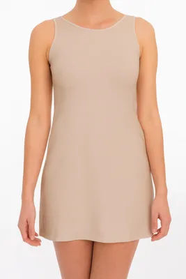 Gladde onderjurk microfiber - 79090 - wit - zwart - huidskleur