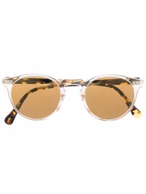 Oliver Peoples lunettes de soleil Gregory Peck à monture ronde - Jaune