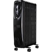 Oliegevulde Zwarte Radiator - 2000W met 3 Warmtestanden