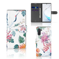 Samsung Galaxy Note 10 | Telefoonhoesje | Met pasjeshouder | Bird Flowers