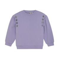 Daily7 winter sweater meisjes - paars - borduursel op mouw
