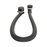 Brauer Mat Zwarte Badvulcombinatie - Stijlvolle Messing Badafvoer