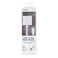 LogiLink USB-C/VGA USB grafische adapter 1920 x 1080 Pixels Wit - thumbnail