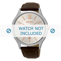 Horlogeband Seiko 7N42-0GG0 / SGEH55P1 / L0CL013J0 Leder Bruin 21mm