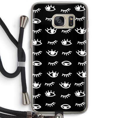 Eye pattern #3: Samsung Galaxy S7 Transparant Hoesje met koord