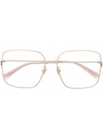 Gucci Eyewear lunettes de vue à monture oversize - Or - thumbnail