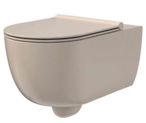 Wandcloset Xenz Gio | 52 cm | Rimless | Zonder toiletzitting | Keramiek | Mat zand