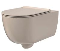 Wandcloset Xenz Gio | 52 cm | Rimless | Zonder toiletzitting | Keramiek | Mat zand