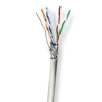 Nedis Netwerk Kabel Rol | CAT6 | Stranded | S/FTP | CCA | 305.0 m | Binnenshuis | Rond | PVC | Grijs | Trekdoos - CCBG8524GY305 Nedis Netwerk Kabel Rol | CAT6 | Stranded | S/FTP | CCA | 305.0 m | Binnenshuis | Rond | PVC | Grijs | Trekdoos - CCBG8524GY305