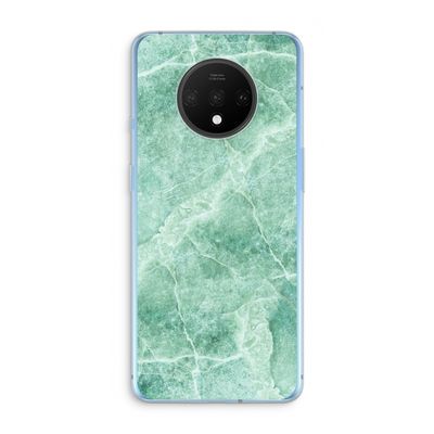 Groen marmer: OnePlus 7T Transparant Hoesje