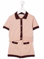 Moncler Enfant ensemble polo-short en maille - Rose