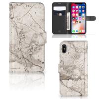 Apple iPhone Xs Max | Bookcase | Marmer Beige